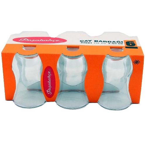 Pasabahce Tea Glass Plain 6Pc